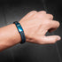 blaues lederarmband herren blue magnet uniqal sale